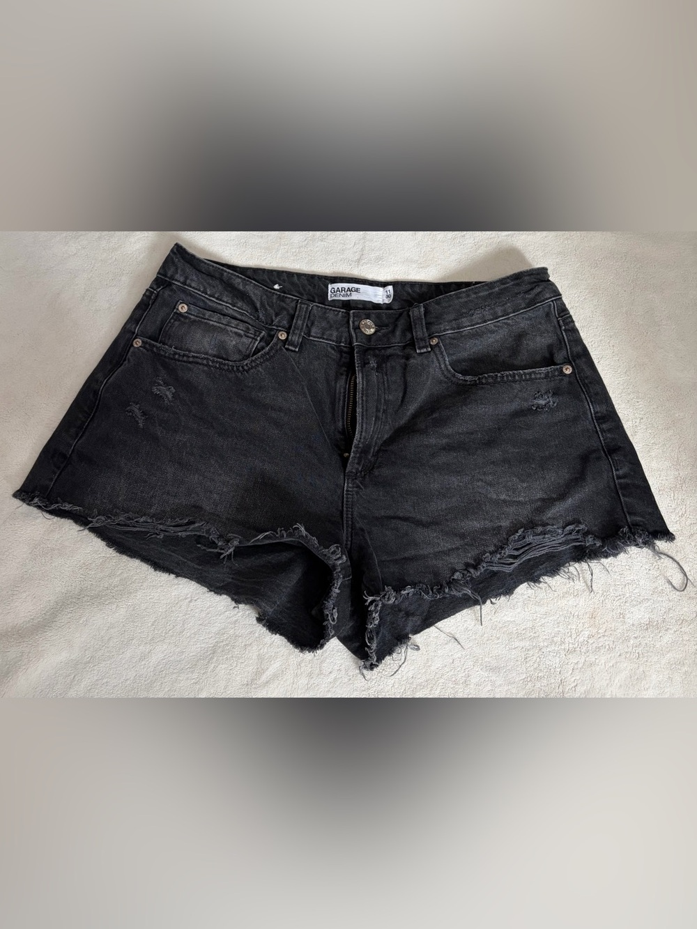Garage Demin Festival Shorts | Washed Black | Size 11/30